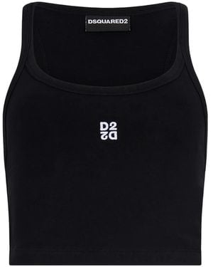 DSquared² D2 Upside Down Tank Top - Black
