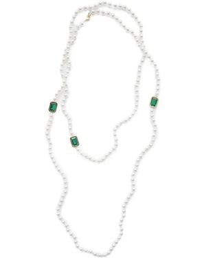 Izabel Display Collier Mega Pearl En Zircon Cubique - White