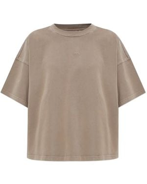Gestuz Logo-Embroidered T-Shirt - Natural