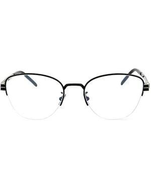 Saint Laurent Gafas Con Montura Cat Eye Y Logo - Blanco