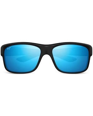 Maui Jim Mirrored Rectangle Sunglasses - Blue