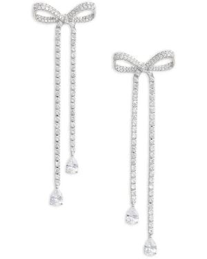 Self-Portrait Boucles D'Oreilles À Ornements En Cristal - White