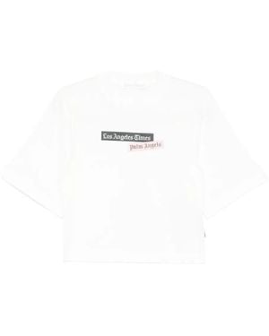 Palm Angels Logo-Print T-Shirt - White