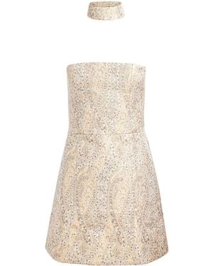 Alice + Olivia Robe Paige À Coupe Courte - Neutre