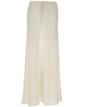 Faithfull the Brand Lenna Drawstring Maxi Skirt - White