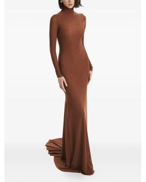 2310 STUDIO タートルネック マキシドレス - ブラウン