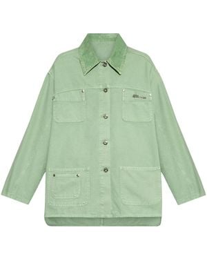 Blumarine Patch-Pocket Shirt Jacket - Green