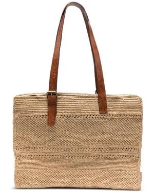 IBELIV Nomade Woven-Raffia Tote Bag - Natural