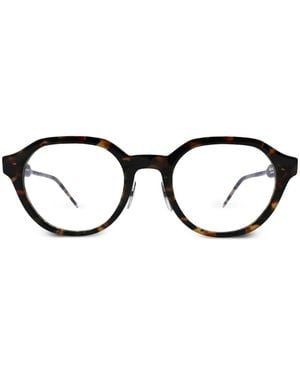 Thom Browne Brille Mit Rundem Gestell - Braun
