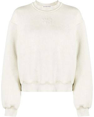 Alexander Wang Logo-Embossed Sweatshirt - White
