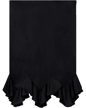 Stella McCartney Ruffled Satin Midi Skirt - Black
