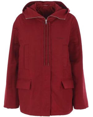 Gucci Hooded Logo Jacket - Red