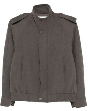 Frankie Shop Kelly Buttoned Oversized Jacket - Grey