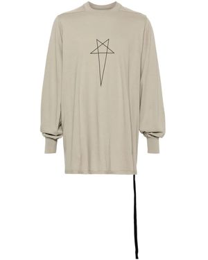 Rick Owens Jumbo T Pentagram Tシャツ - ナチュラル