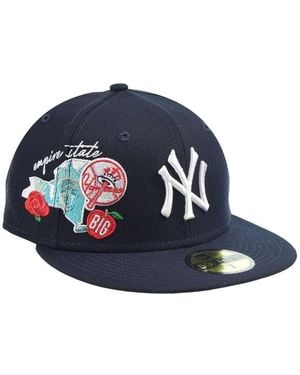 KTZ 59Fifty New York Yankees City Cluster Baseball Cap - Blue