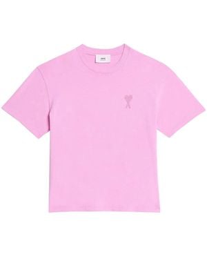 Ami Paris Ami De Coeur Short-Sleeve T-Shirt - Pink