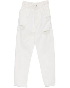 Aniye By Distressed Cropped Jeans - White