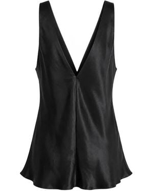Maria McManus Deep V-Neck Sleeveless Top - Black