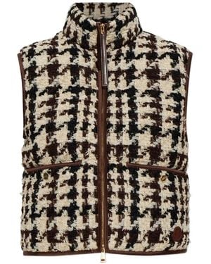 Moncler Emotionnalite Houndstooth Gilet - Black