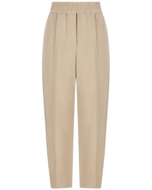 Brunello Cucinelli Linen Blend Pants - Natural