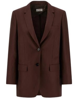 Alberto Biani America Buttoned Blazer - Brown