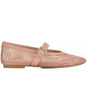 Guess Paxey Buckle-Fastening Mesh Ballet Flats - Pink
