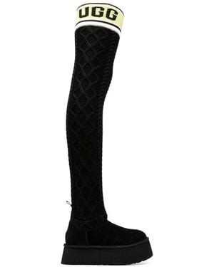 UGG Sweater Thigh-high Boots - Black