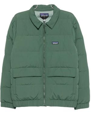 Patagonia Quilted Logo-Patch Jacket - Green