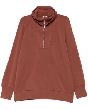 Varley Gerippter Xina Pullover Mit Reißverschluss - Braun