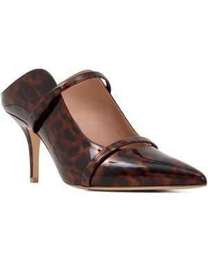 Malone Souliers Maureen レオパード ミュール 70mm - ブラウン