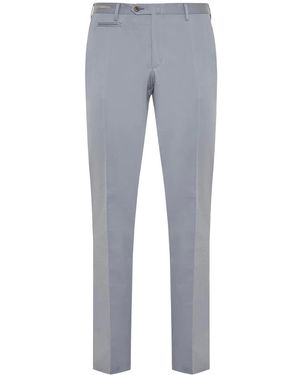 Corneliani Pressed-Crease Tapered Trousers - Grey