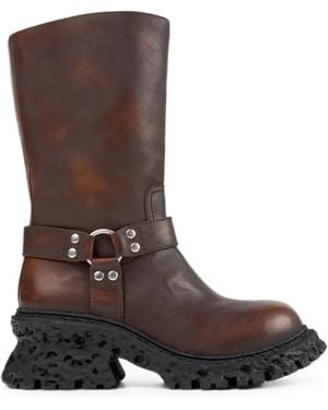 CAMPERLAB Terroso Leather Biker Boots - Brown
