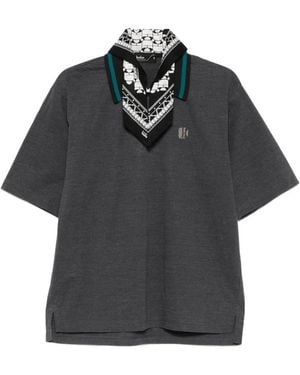 Kolor Tie-Scarf Polo Shirt - Black