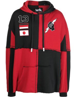 Haculla Handful Panelled Hoodie - Red
