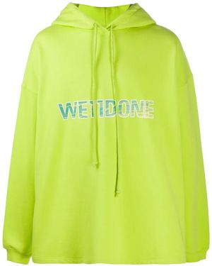 we11done Felpa Con Stampa - Verde