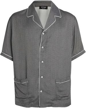 WHYAT Amalfi Pattern Piped Shirt - Grey