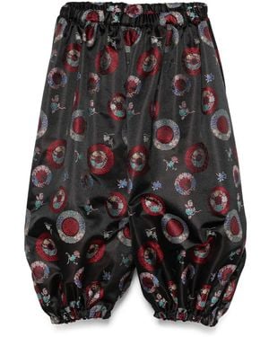 Comme des Garçons Patterned-Intarsia Trousers - Grey