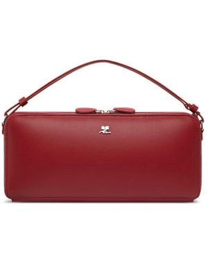 Courreges Cloud Logo-Plaque Shoulder Bag - Red