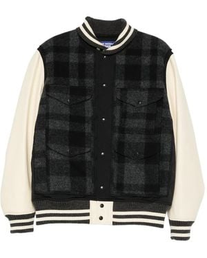 Junya Watanabe Check Panelled Jacket - Black