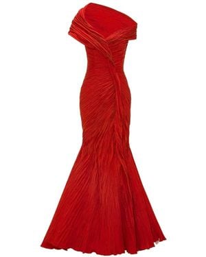 Marmar Halim Twist-Detail Mermaid Gown - Red