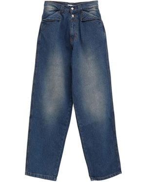 GIMAGUAS Button-Fly Pocket Jeans - Blue