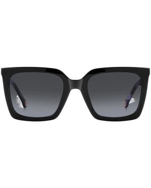 Carolina Herrera Squared-Frame Sunglasses - Black