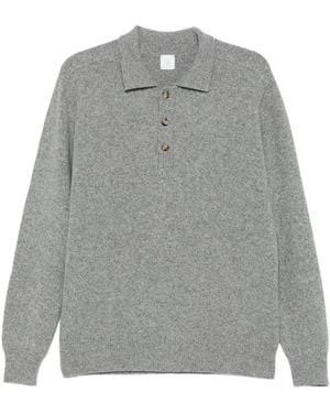 Eleventy Mélange-Effect Polo Shirt - Grey