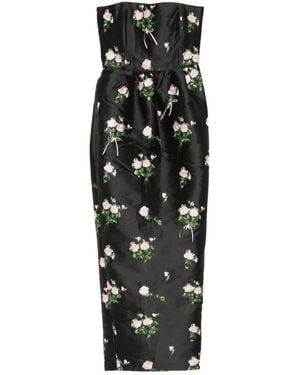 BERNADETTE Lena Embroidered Maxi Dress - Black