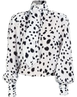 ROWEN ROSE Blouse À Motif Dalmatien - White