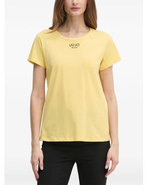 Liu Jo Logo-Print T-Shirt - Yellow
