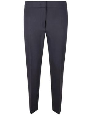 Max Mara Pressed-Crease Tailored Trousers - Blue