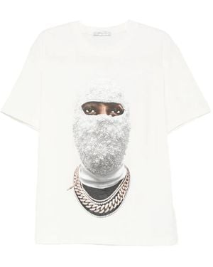 ih nom uh nit Mask-Print T-Shirt - White