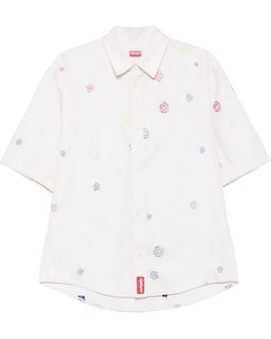 KENZO X Futura 2000 Hemd mit Stickerei - Weiß