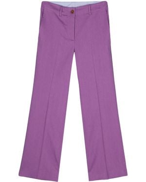 Alysi Pressed-Crease Tailored Pants - Purple